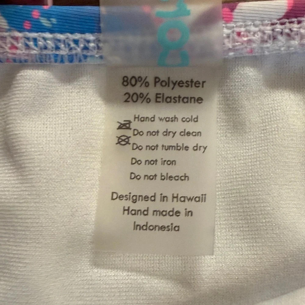 Coral and Reef Colorful Tie-Dye Kids Swim Set Size 8